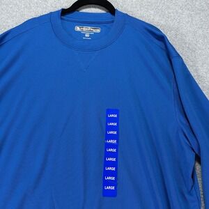 Pebble Beach Performance Shirt Mens Large Blue Activewear Athleisure